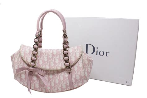 dior pink canvas shoulder bag|dior shoulder bag vintage.